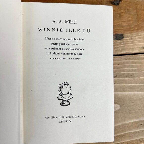Vintage Winnie the Pooh‎ Book in Latin1960 Alexander Lenard Blue  Winnie Ille Pu - Picture 4 of 6